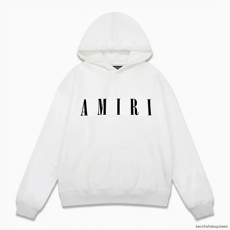 AMIRI minimalist style white hoodie