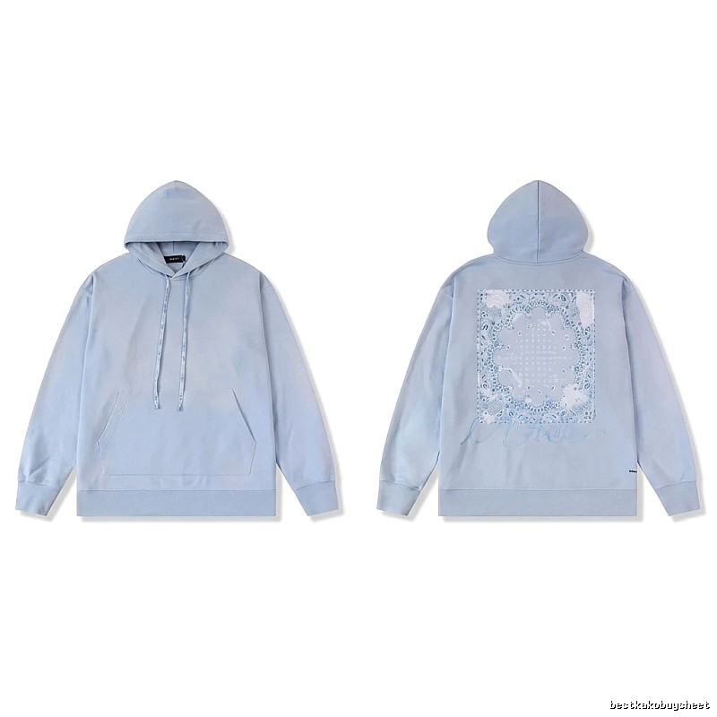 AMIRI Paisley Casual Light Blue Sweatshirt