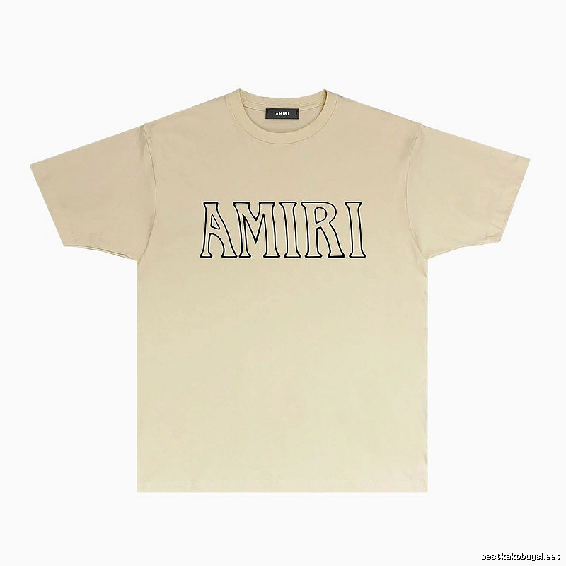 AMIRI simple and fashionable beige T-shirt