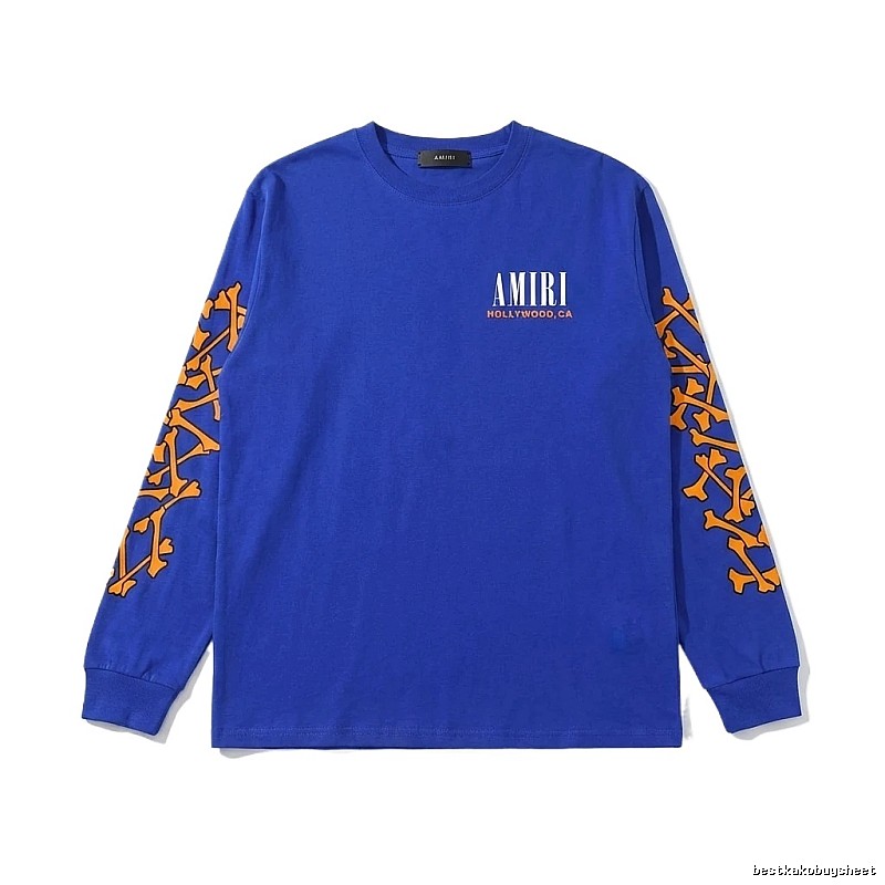 AMIRI Skull Print Style Blue Sweatshirt