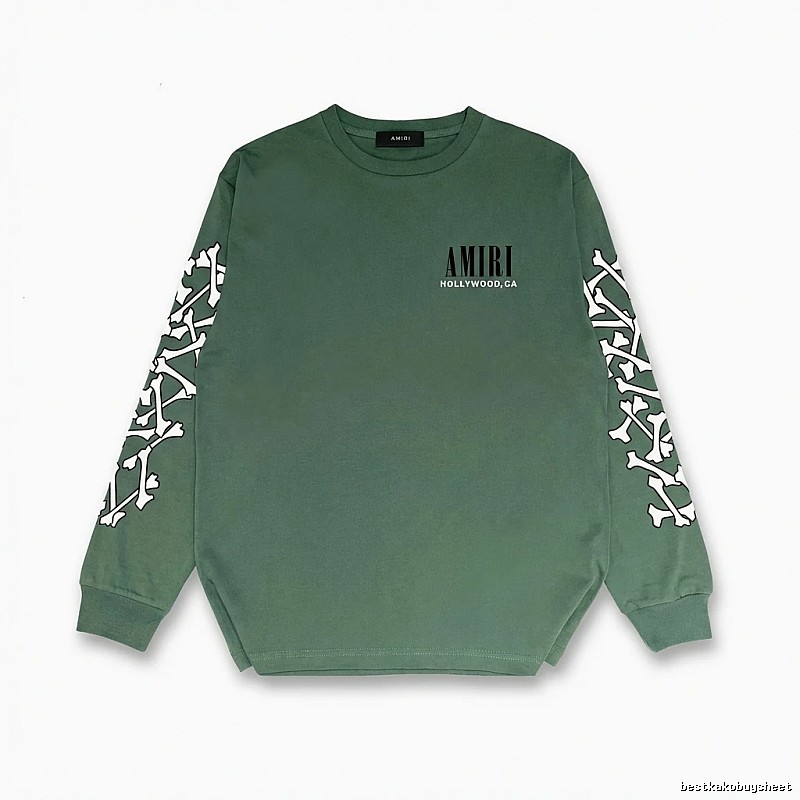AMIRI Skull Retro Style Green Sweatshirt