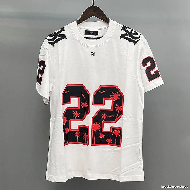 Amiri White Red Records Graphic T-Shirt Casual Layering