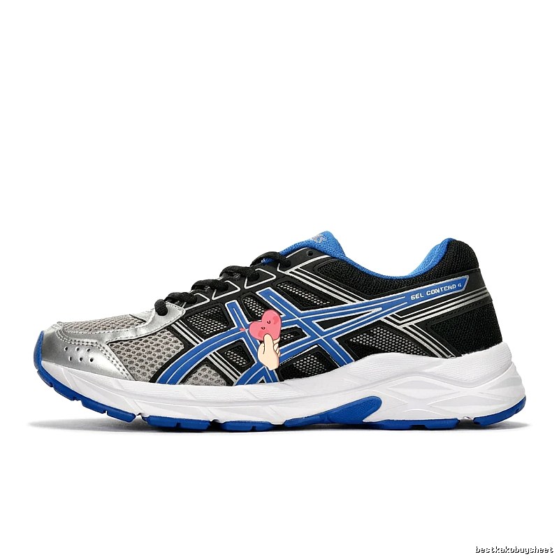 ASICS Retro Style Black and Blue Sports Shoes