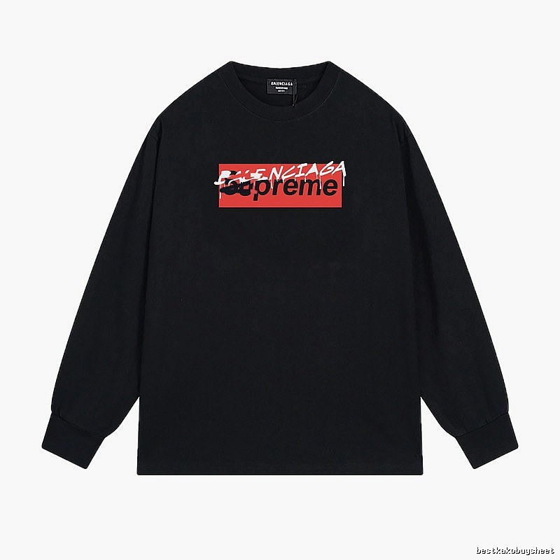 Balenciaga Co-branded Trendy Cool Black Sweatshirt