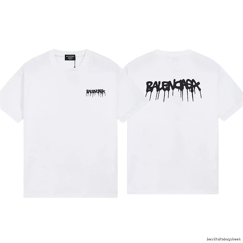 Balenciaga Graffiti Street Style White Short-sleeve T-shirt