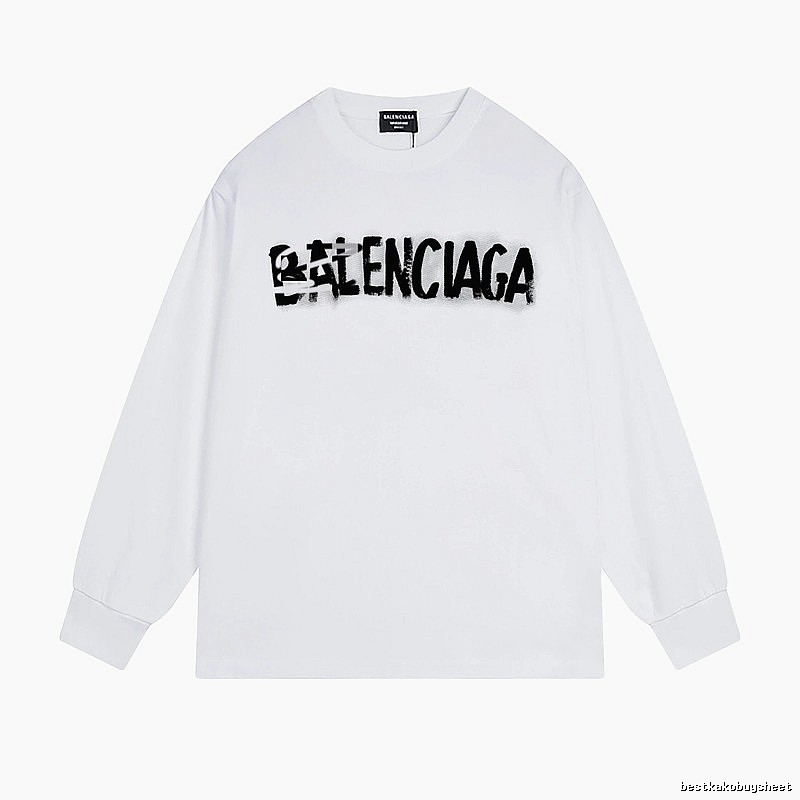 Balenciaga graffiti-style white T-shirt