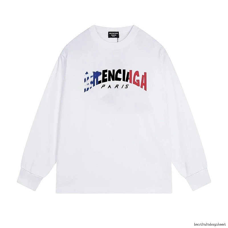 Balenciaga letter-style white T-shirt