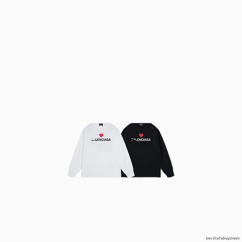 Balenciaga Love Heart Casual Style Long-sleeved Shirt