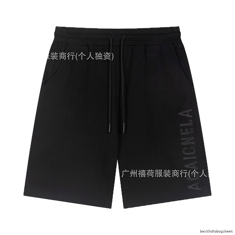 Balenciaga minimalist style black shorts