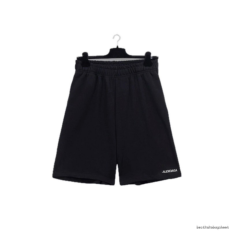 Balenciaga minimalist style black shorts