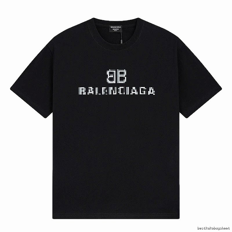 Balenciaga pixel-style black T-shirt