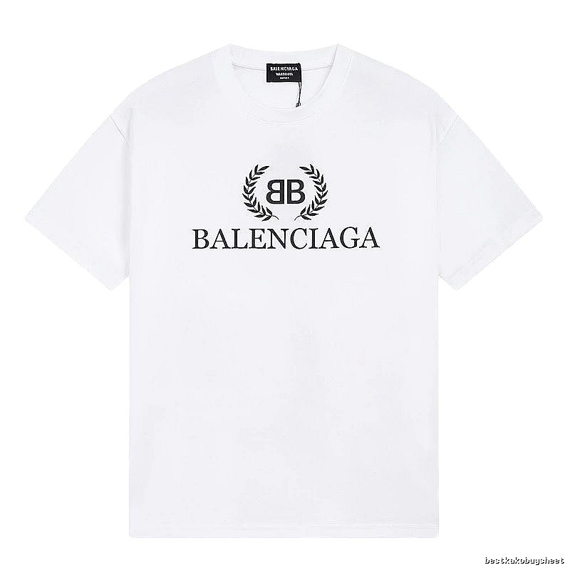 Balenciaga Printed Simple White T-shirt