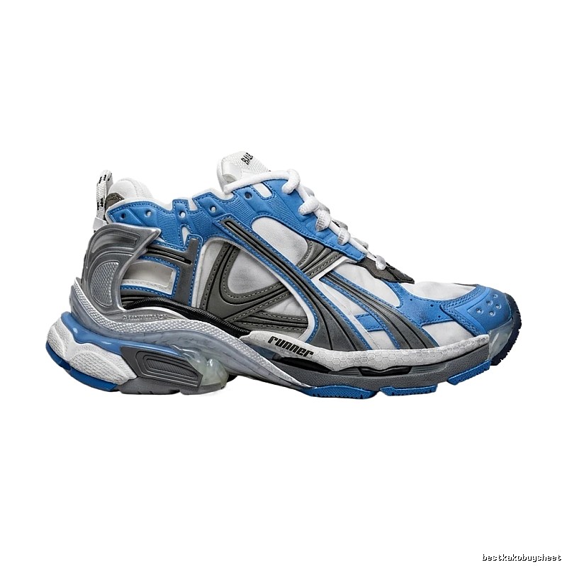 Balenciaga Retro Style Blue-Gray Sneakers