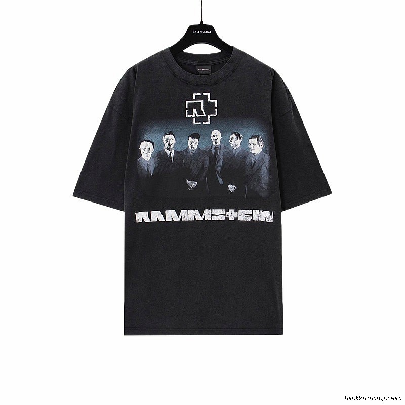 Balenciaga Rock Style Black T-shirt