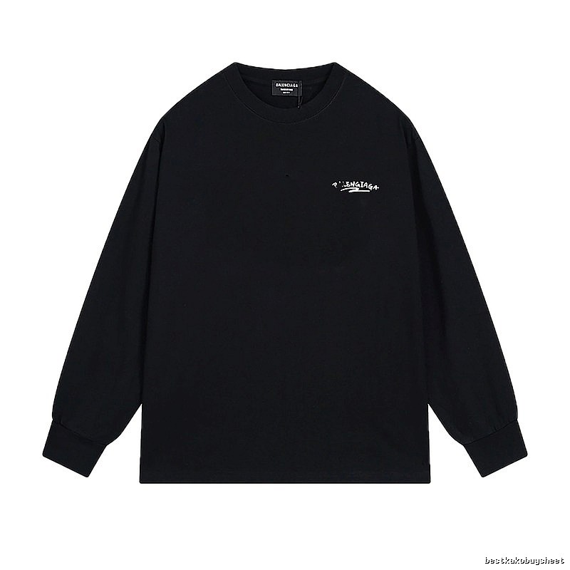 Balenciaga simple style black long-sleeved shirt