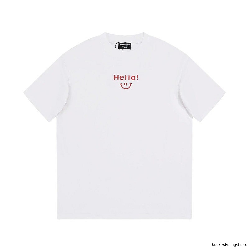 Balenciaga Smile Collection Minimalist Style White T-shirt