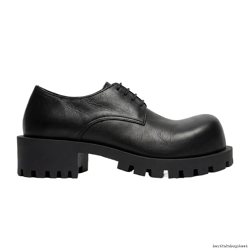 Balenciaga thick-soled retro-style leather shoes