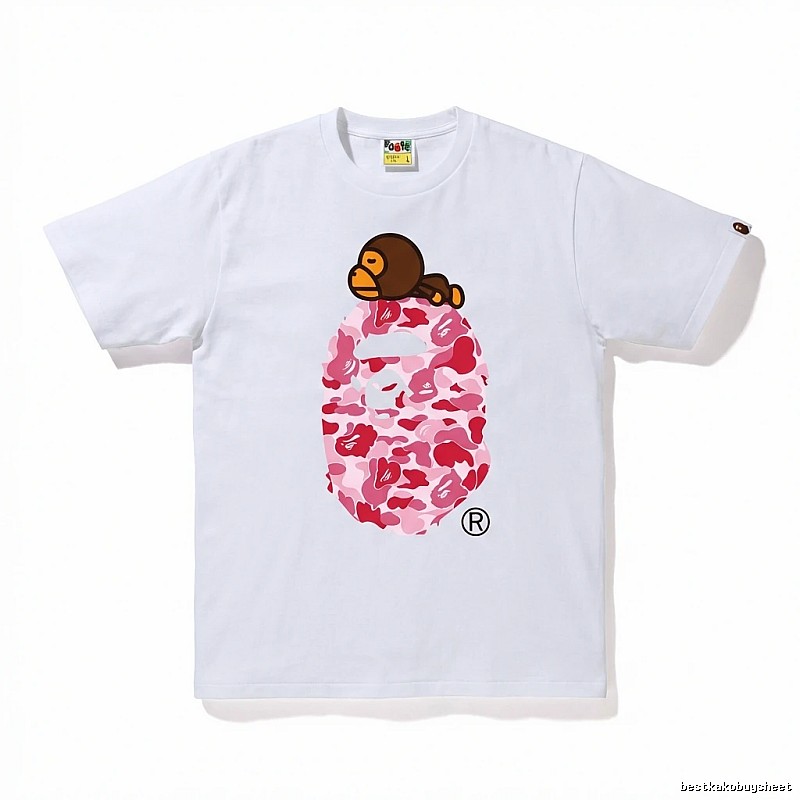 Bape Ape Camouflage Style White T-shirt