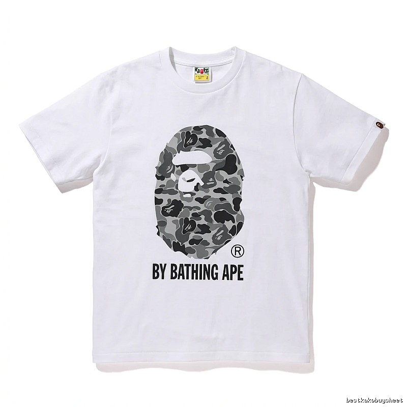 Bape Ape Head Camouflage Style White T-shirt