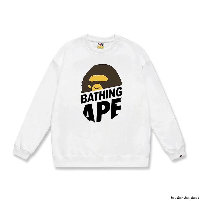 Bape Ape Head Casual White Sweatshirt