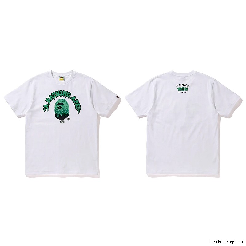 Bape Ape Head Minimalist Style White T-shirt