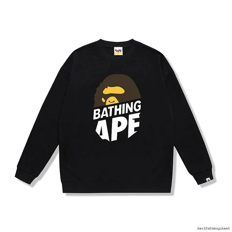 Bape Ape Head Trendy Cool Black Sweatshirt