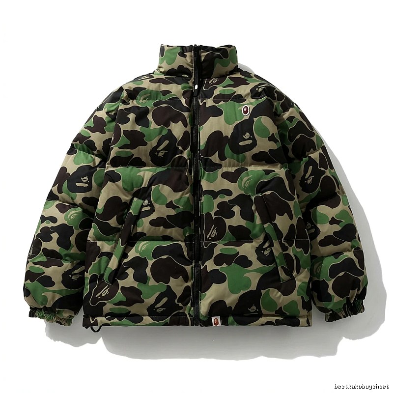 Bape camouflage-style down jacket