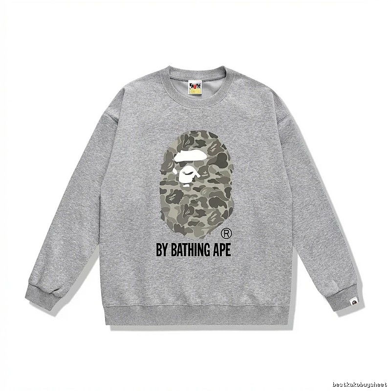 Bape camouflage-style grey sweatshirt
