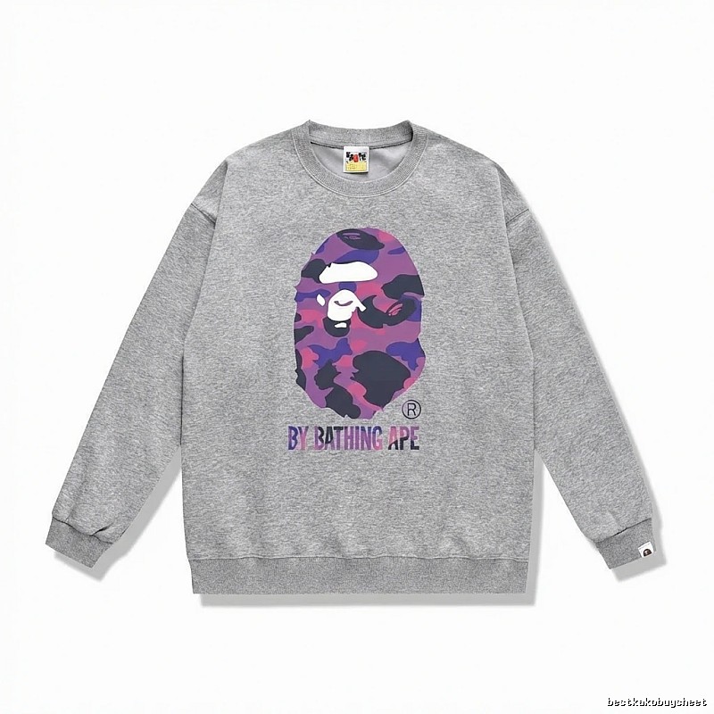 Bape camouflage-style grey sweatshirt