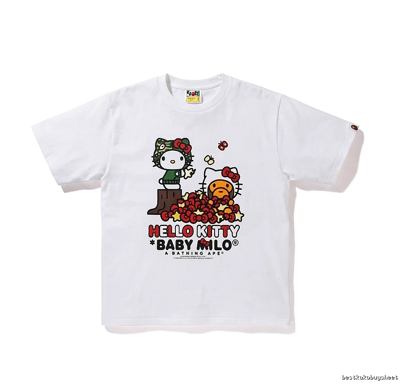 Bape Hello Kitty Co-branded White T-shirt