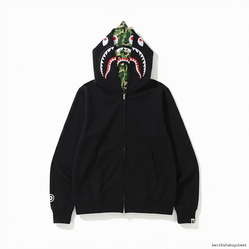 Bape Shark Camouflage Style Black Sweatshirt