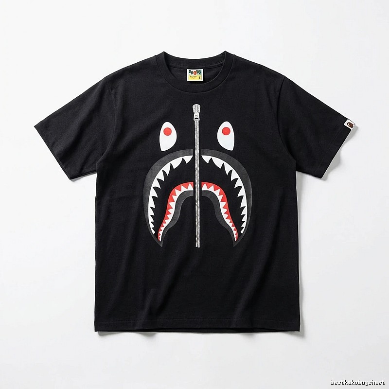 Bape Shark series black short-sleeved shirt