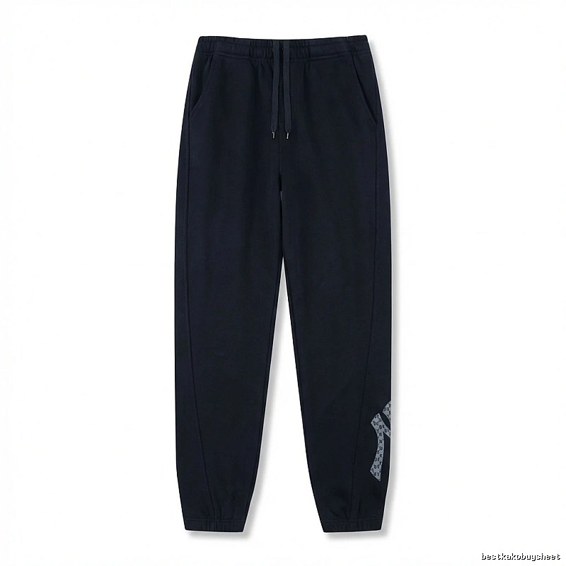 Basic style casual black pants of MLB