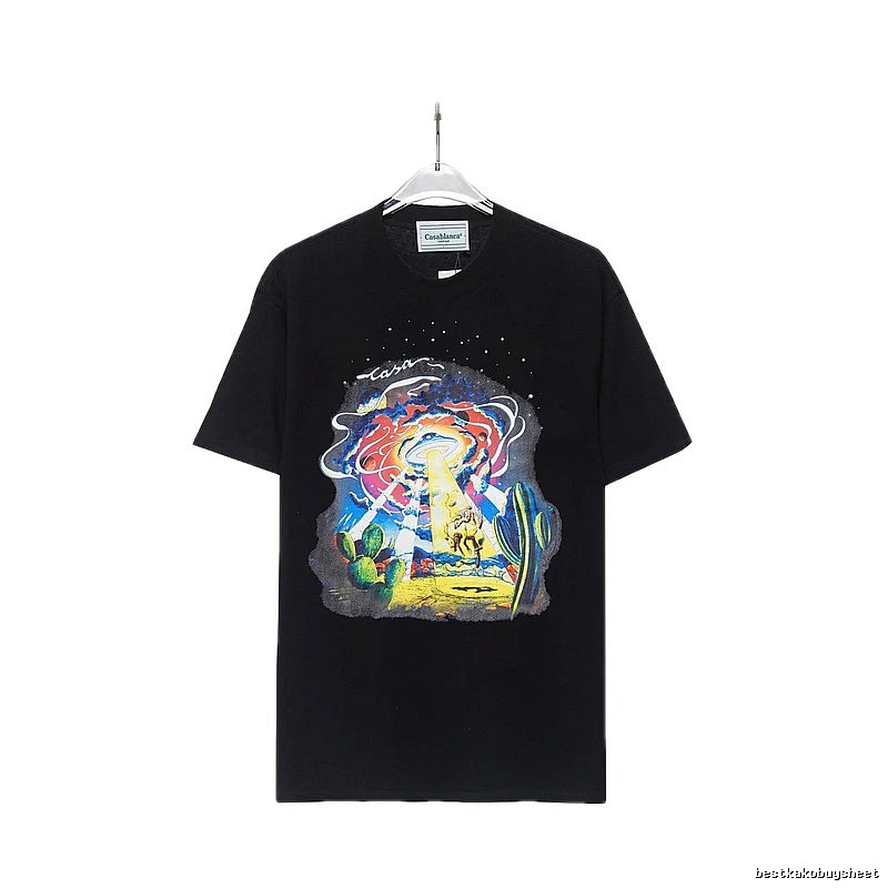 Black T-shirt with Casablanca starry sky print