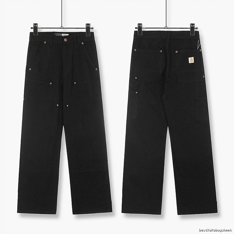 Carhartt workwear style black long trousers