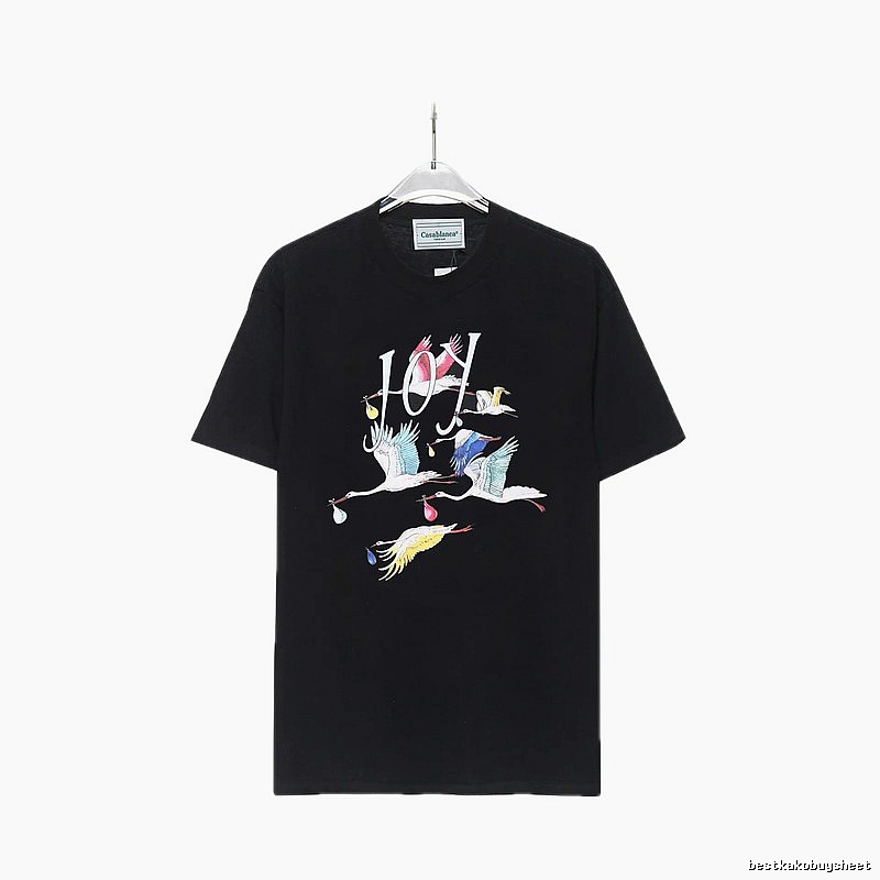 Casablanca Crane Style Black T-shirt