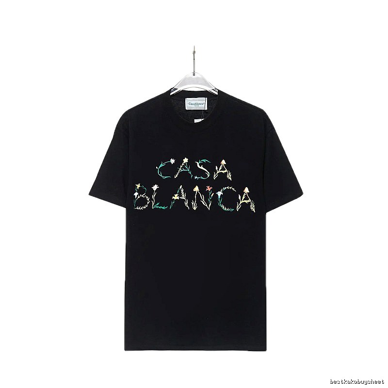 Casablanca Floral Style Black T-shirt