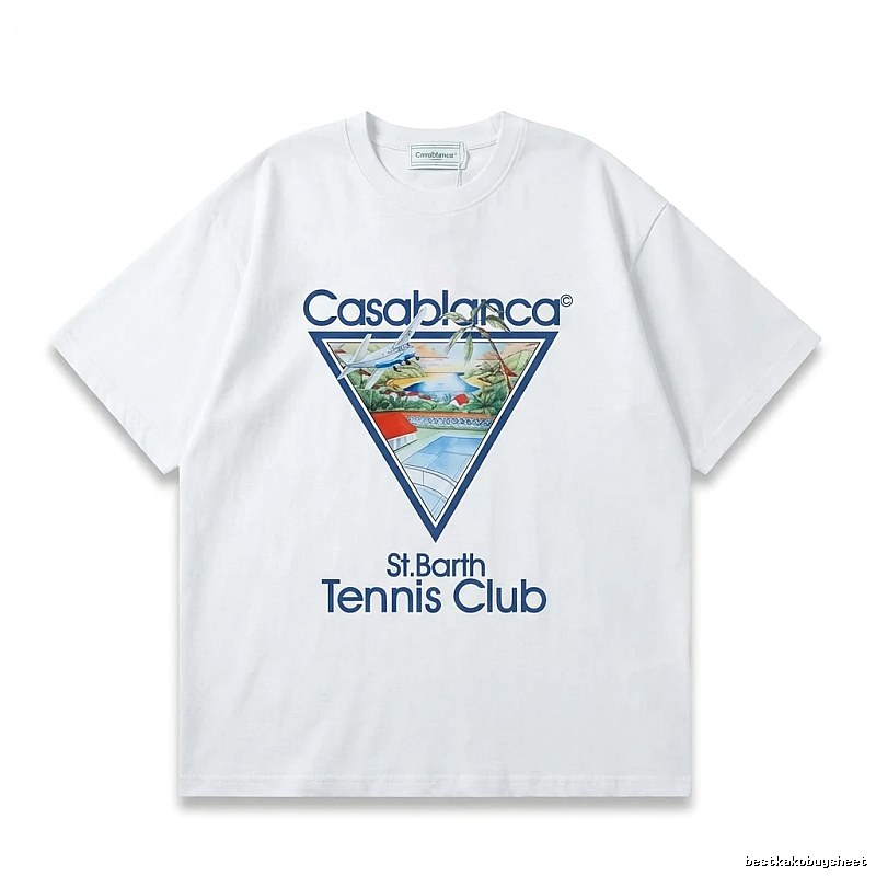 Casablanca Printed Casual White T-shirt