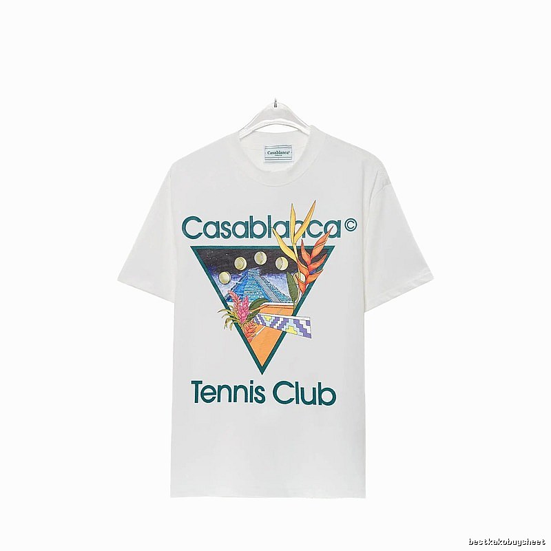 Casablanca Printed Casual White T-shirt