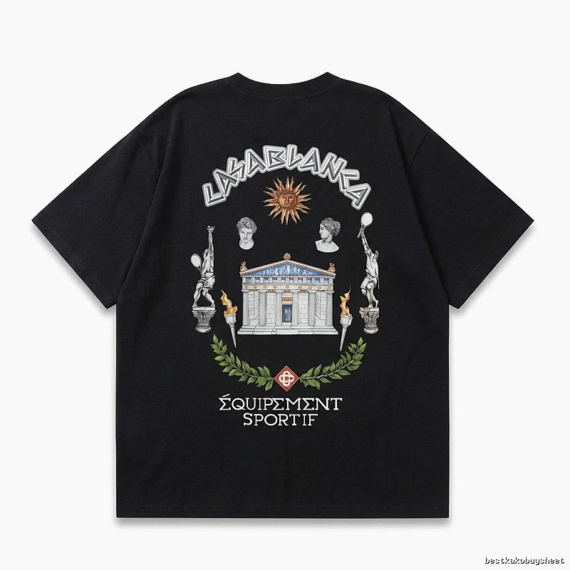 Casablanca retro style black T-shirt