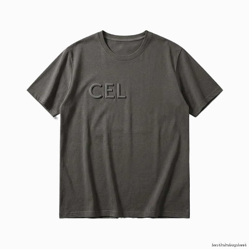 CELINE minimalist style dark gray T-shirt