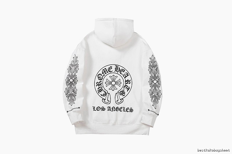 Chrome Hearts 2088-26 White Cross Graphic Hoodie Weekend Wear