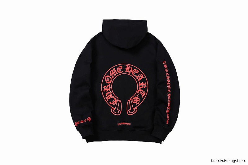 Chrome Hearts Casual Cross graphic hoodie Black Blue Cross for Comfortable Styling
