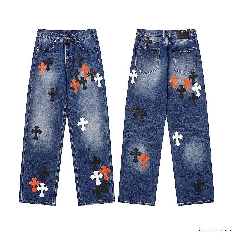 Chrome Hearts Casual Graphic jeans Light Denim Jeans for Comfortable Styling