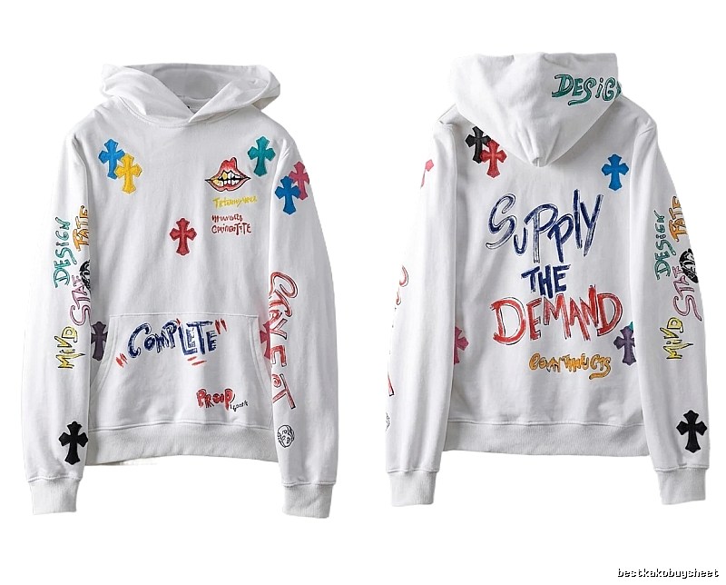 Chrome Hearts Graffiti Style White Hoodie