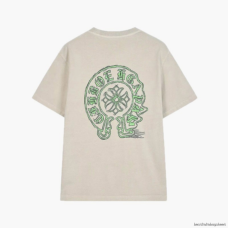 Chrome Hearts Horseshoe Cross Print Street Style Off-white T-shirt
