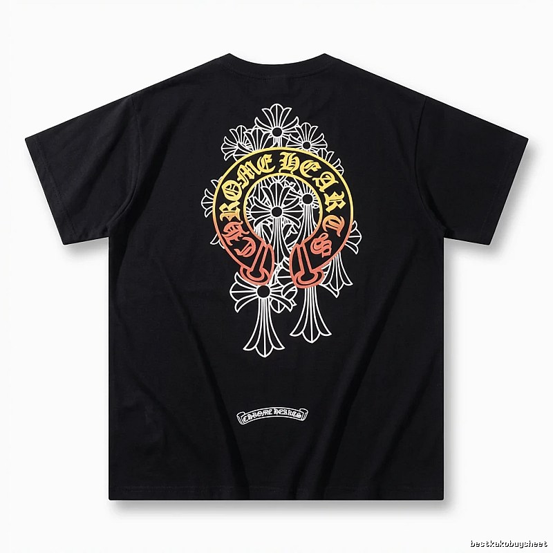 Chrome Hearts Retro Style Black T-shirt