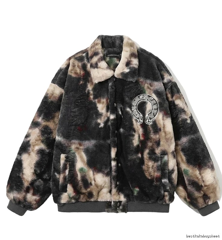 Chrome Hearts Tie - Dye Style Plush Coat
