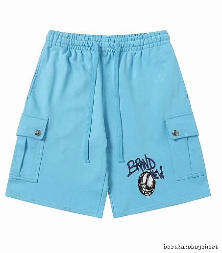 Chrome Hearts Trendy Cool Style Light Blue Shorts