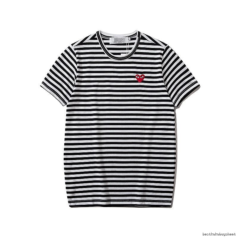 Comme des Garcons PLAY 2021-94 Black Style 2194 Heart Logo T-Shirt Fan Wear